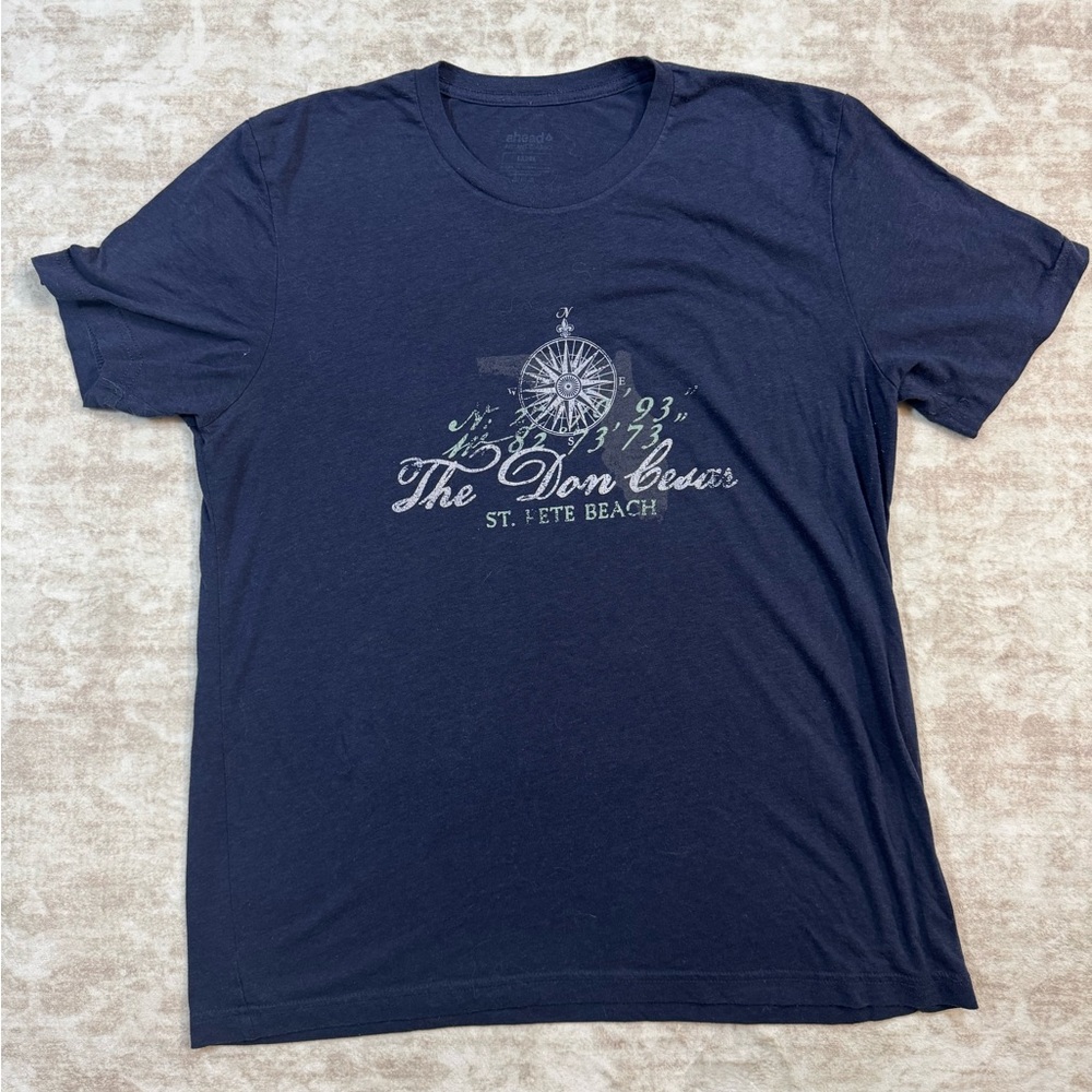 The Don CeSar St Pete Beach T Shirt Navy Lightweight Graphic Large